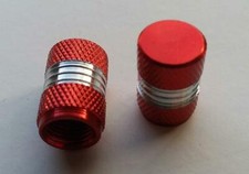 2 x Metallic RED Metal Steel