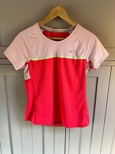 Nike Running T-shirt Miler Dri Fit | Ladies | Pink/Yellow | Medium