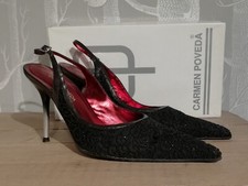 CARMEN POVEDA BLACK SATIN &