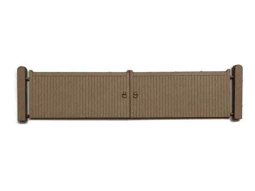 Large wooden factory gates - large,