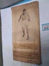 Jack Dempsey Signed Drinks