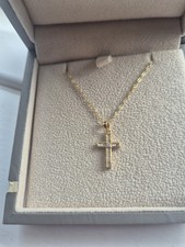 14ct Gold Diamond Cross