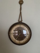 Vintage Kienzle Rope Hanging Wall Clock Mechanical Clock in Working Order + Key