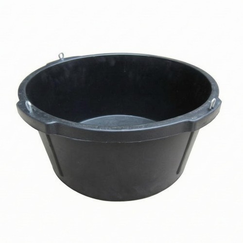Rubber feed tub black - feed,