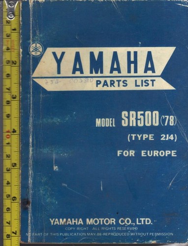 Yamaha sr500 sr500e 1978 - sr500,