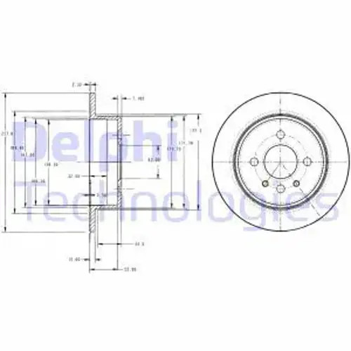 Brake disc solid bg2202 - solid,