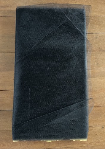Vintage black tulle supanette - black,