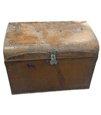 Antique Metal Steamer Trunk -