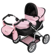 Doll Pram, Portable Silver Cross Toy Pram For Dolls Up To 45cm, 1 Shoulder Bag