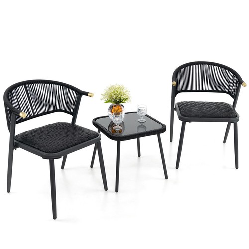 Set chairs table - set, rattan