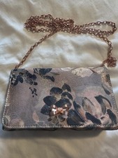 Ted Baker Small Rose Gold Evening Clutch/Cross Body Bag Used Great Condition