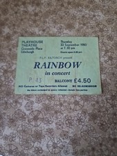 Original Concert Ticket. Rainbow. September 1983
