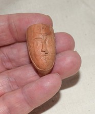 Antique Red Clay Child's bubble pipe bowl  dug from old bottle dump