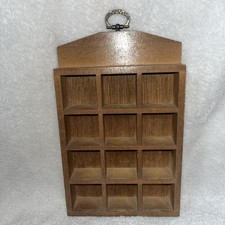 Retro Wooden Thimble Display Holder Rack  -  approx. 11.5cm x 18cm -signs of use