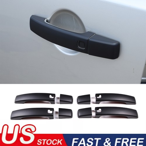 Matte black door - black, pull