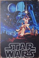 Star Wars 1977 Poster metal sign Man Cave She Shed Home Bar Pub Club 30x20cm