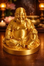Gold Silk PLA Laughing Buddha