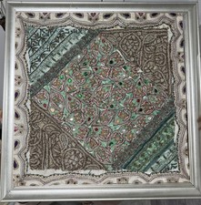 Antique Chinese Nonya  Nyonya Straits Peranakan Beadwork & Stones Textile