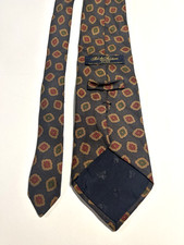 Brooks brothers makers silk tie grey geometric Made in USA Ivy League Mens