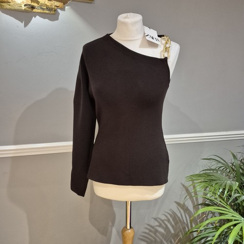 Zara brown one - one-shoulder, knit