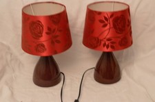 ROMANTIC BEDSIDE LAMPS - PAIR - ANY USE?????