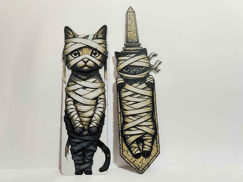 Mummy cat bookmark - mummy,
