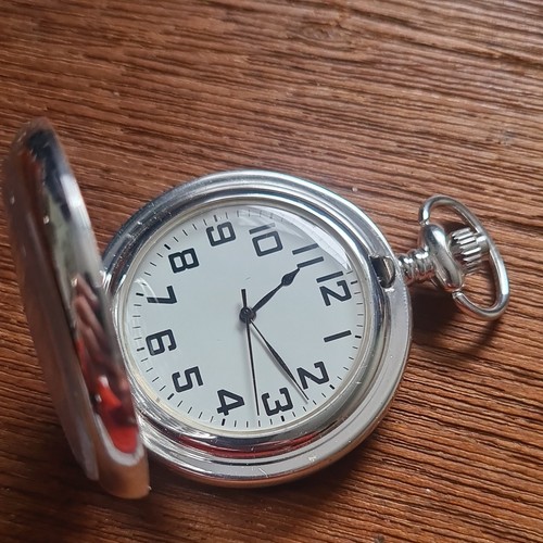 Metal full hunter pocket watch - full,