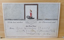 Ww1 christmas card sent - ww1,