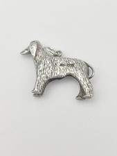 Vintage 925 Sterling Silver Afghan Hound Dog Charm Pendant 