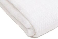 White 100% Cotton Single Heavy Duty Cellular Blanket 180 x 230 cm
