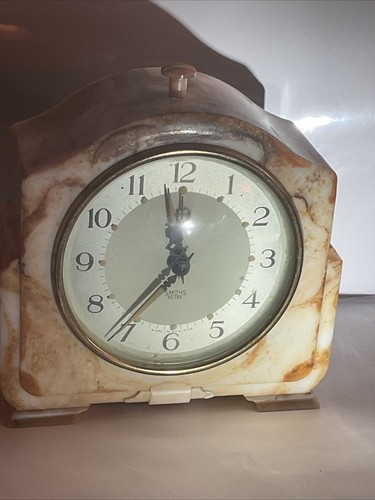 Marble bakelite art deco clock