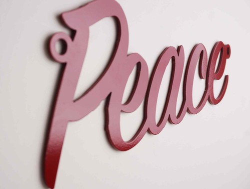Peace steel metal hanging - 'peace',