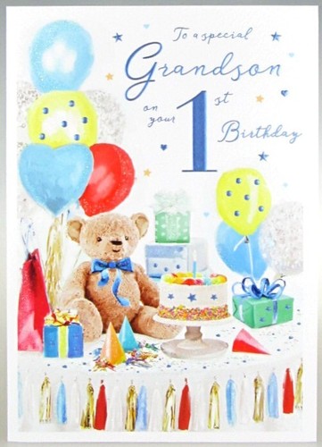 Birthday card grandson - birthday, 1st