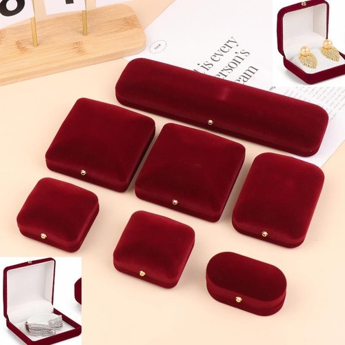 Velvet jewellery box - velvet, necklace