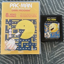 Pac-Man - Atari 2600 Original Game with Replacement Case - Tested & Works C Pics
