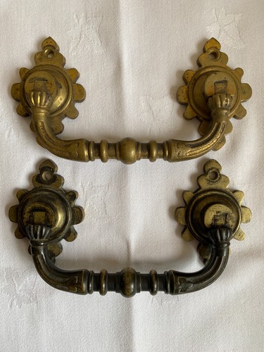 Pair large antique - brass, swing