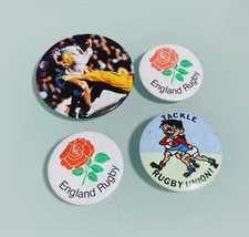 Job Lot of 4 Vintage ENGLAND RUGBY Union Pin Badges