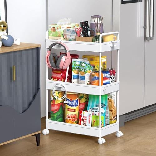 Tier storage trolley cart on - 3,