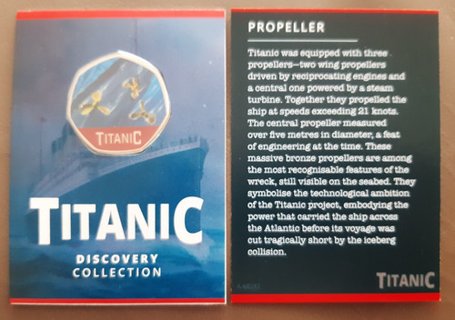 50p shaped coin - coin, titanic