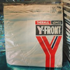 New 1987 Longs In Pack Jockey Y Fronts Thermal Long Johns Style XL Size 40-42"