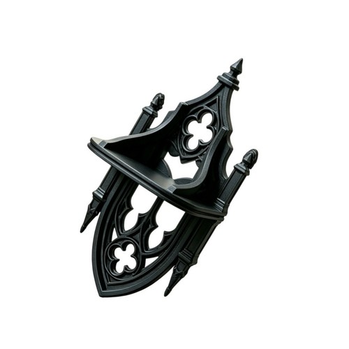 Black plastic gothic mirror - plastic,