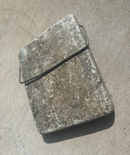 Antique warming soapstone - soapstone, foot