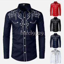 Mens Western Cowboy Shirt Long