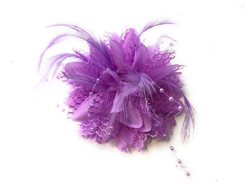 Flower feather bead - bead, corsage