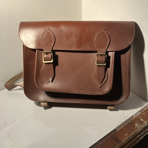 Vintage brown leather - , school