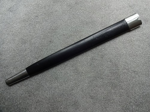 Medieval black leather covered