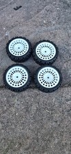 tamiya Lancia Delta wheels and rally block tyres unused