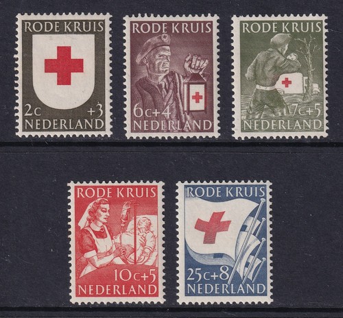 Netherlands 1953 red cross set - netherlands,