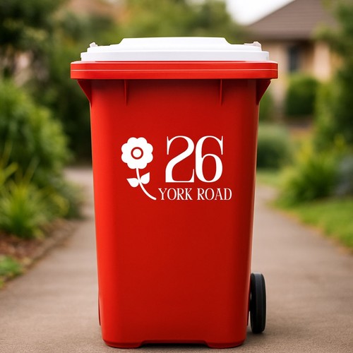 Floral wheelie bin - wheelie,
