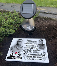 Grave marker and solar light